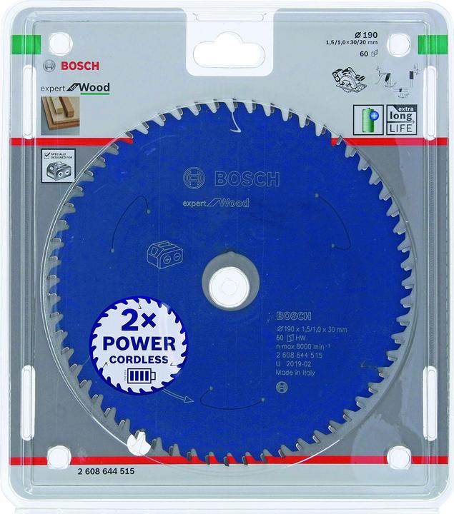 Productafbeelding Bosch Professional Zubehör Cirkelzaagblad voor accuzagen Expert for Wood