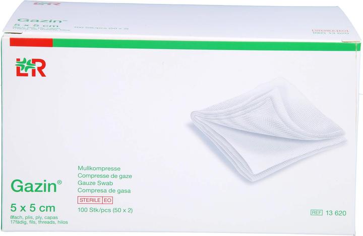 Produktbild Gazin Mullkompresse 5x5cm 8fach steril
