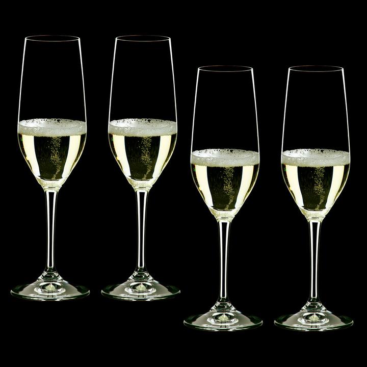 Produktbild Riedel Vivant champagneglas 224 ml kristalglas 4 stuks (0484/08) (29 cl, 4 Gläser, Sektgläser)