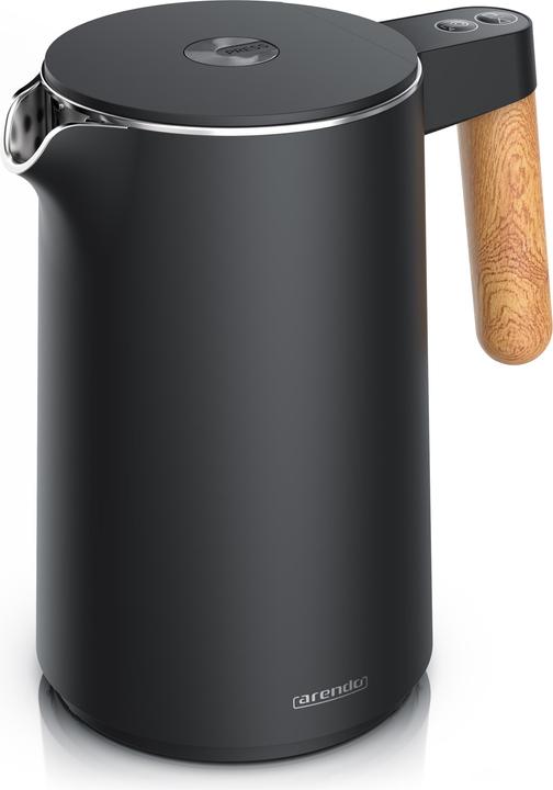 Actual product image Arendo Stainless steel kettle 1.5 L, 2200 W, temperature setting 45°C-100°C, keep warm function, black (1.50 l)