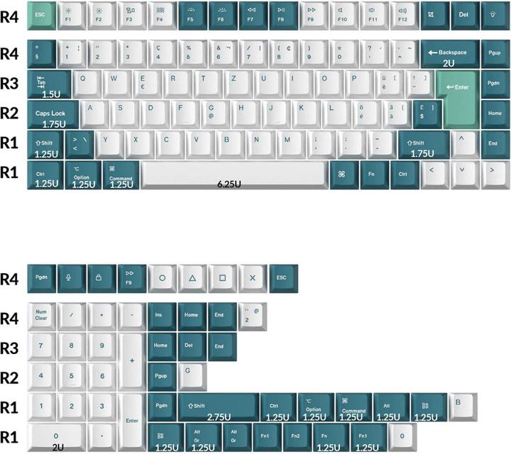 Keychron ISO-CH (136 Keys) PBT Dye-Sub Keycap Set