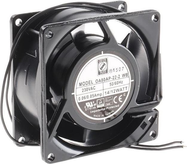 Produktbild RS PRO AC ball bearing fan,80mm 42.5cu.m/h 230V (80 mm)