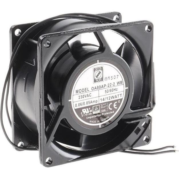 RS PRO AC ball bearing fan,80mm 42.5cu.m/h 230V (80 mm), Ventola PC