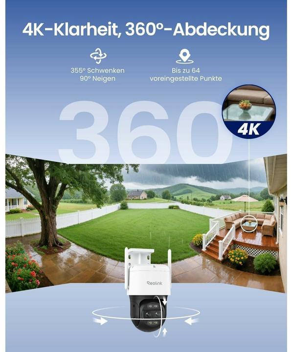 Produktbild Reolink B770 Outdoor PTZ-Kamera inkl. SP 4 MP, 38-96° (3840 x 2160 Pixels)