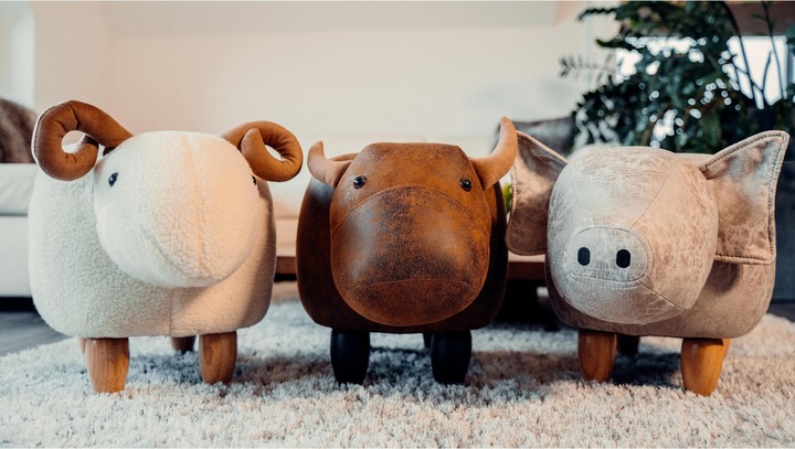 Immagine prodotto Zoosy Sgabello per bambini Berta bianco (Poltrona per bambini)