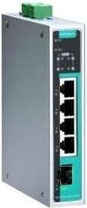 Produktbild Moxa EDS-G205A-4POE-1GSFP - Unverwalteter Gigabit PoE-Switch mit 4 PoE 10/100 1000BaseT(X)-Ports (5 Ports)