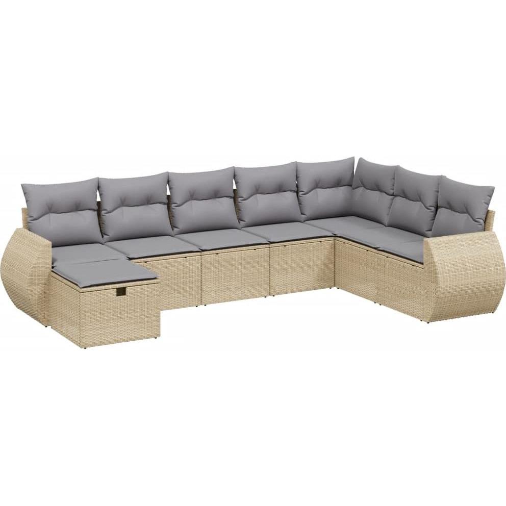 VidaXL, Gartenlounge, 10-tlg. Garten-Lounge-Set mit Kissen