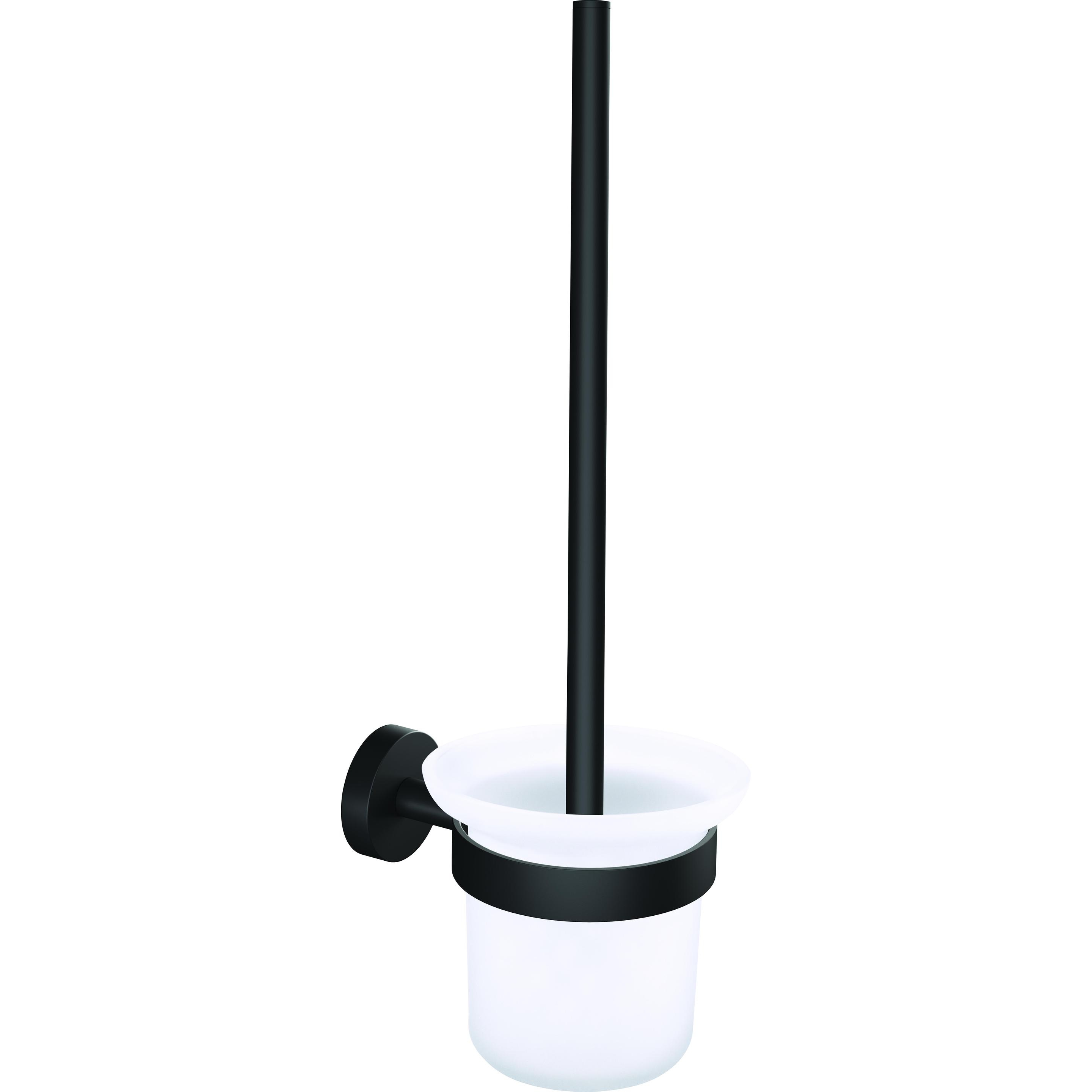 tesa, Toilettenbürste, MOON BLACK Bürstenset inkl. Klebelösung ohne Bohren
