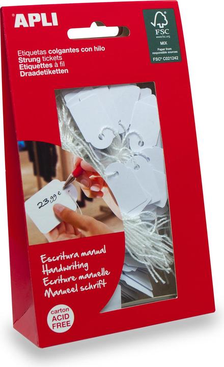 Actual product image Agipa Merchandise tag - small pack, size: 18 x 29 mm, white