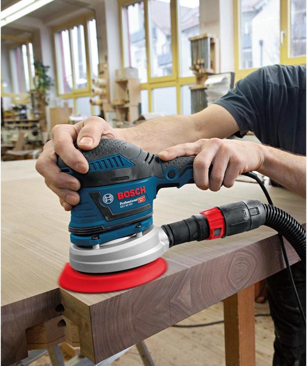 Produktbild Bosch Professional Exzenterschleifer GEX 40-150 mit 1 x Mehrlochschleifblatt C470 (Exzenterschleifer, 400 W)
