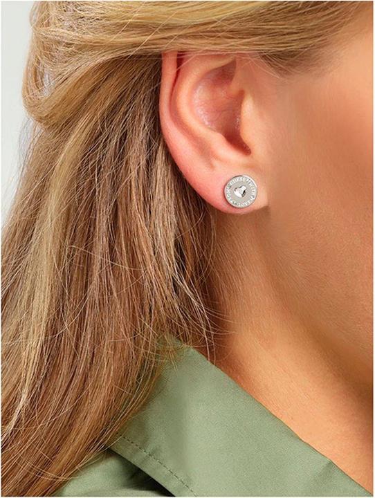Actual product image Guess From With Love Stud Earrings (Stainless steel, With stone(s))
