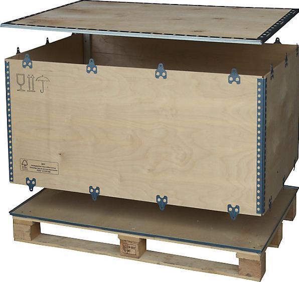 Actual product image Durbiano srl Wooden folding box, with runners, LxWxH 1180 x 780 x 750 mm, 1+ items. (1 x)