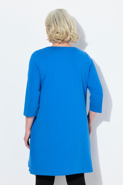 Produktbild Ulla Popken Longshirt, A-Linie, Carré-Ausschnitt, 3/4-Arm (56)