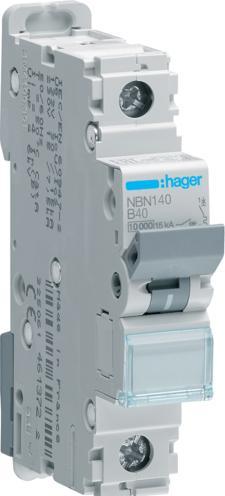 Produktbild Hager HAG NBN140 Leitungsschutzschalter 1P 10kA B-40A 1M