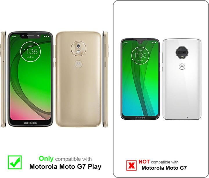 Actual product image Cadorabo Book Invisible Magnet Cover (Motorola Moto G7 Play)