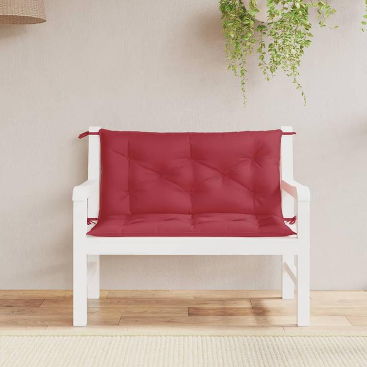 Actual product image VidaXL Garden bench cushions 2 pcs. O x ford fabric (100 x 50 x 7 cm)