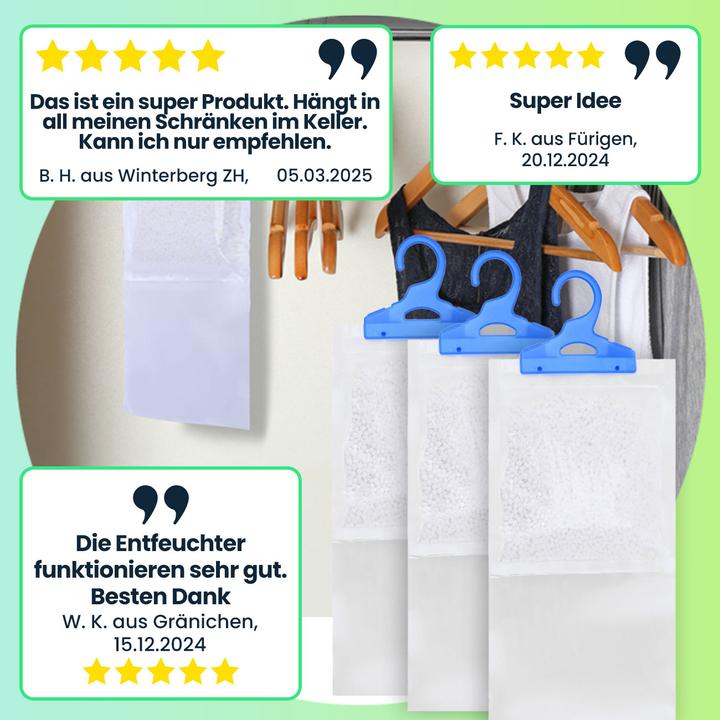 Produktbild Casativo Luftentfeuchter für Kleiderschränke, 3 Stück, je 450ml