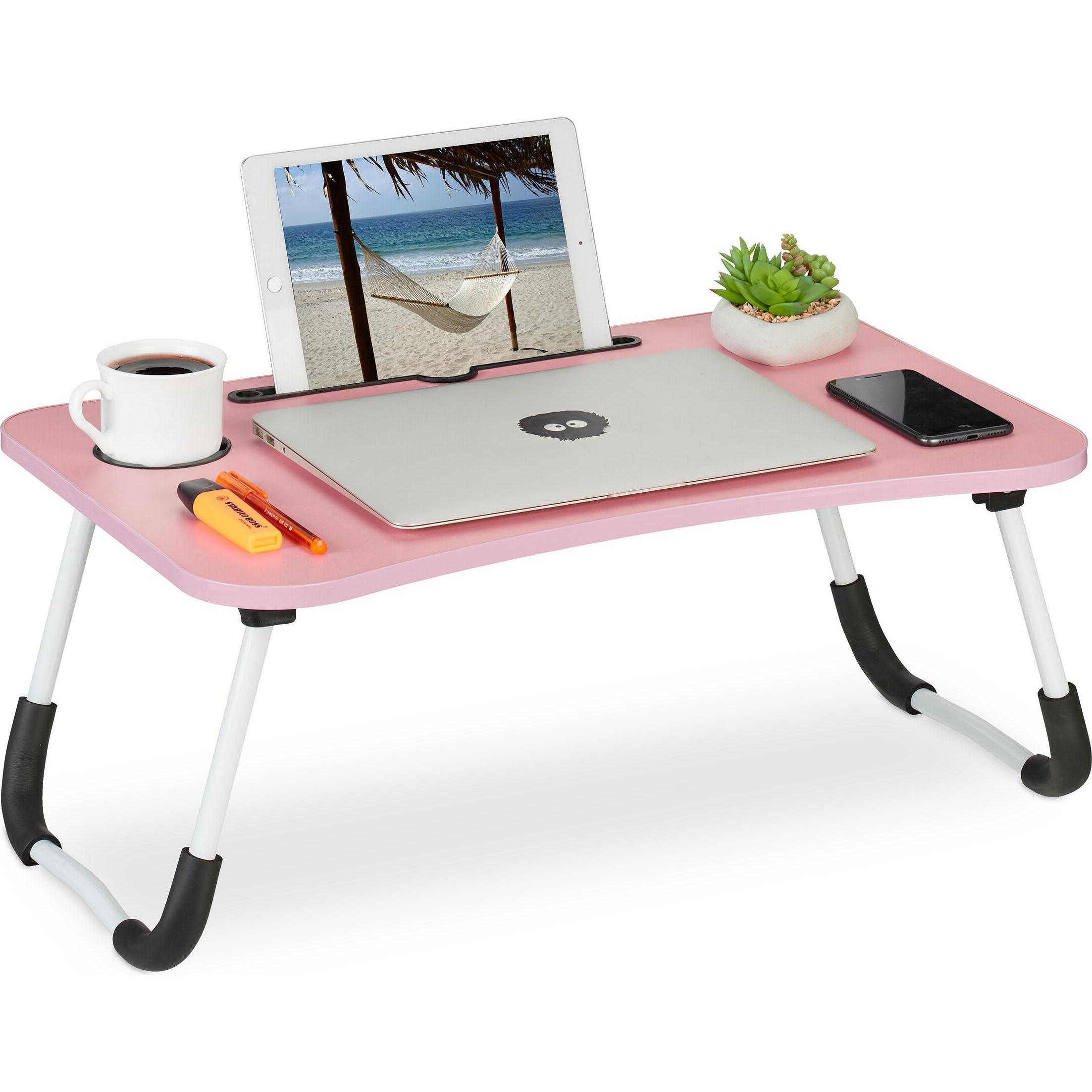 Relaxdays Laptoptisch, Notebook Ständer, Rosa