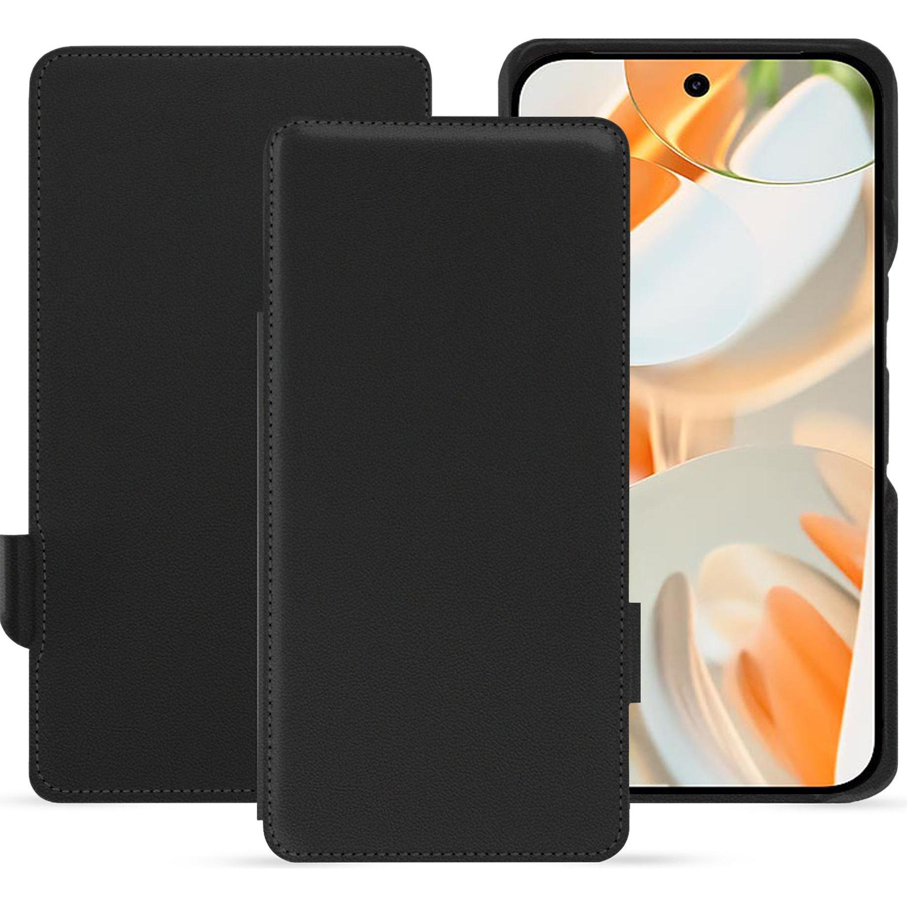 Noreve Lederschutzhülle horizontal (Google Pixel 9 Pro Fold), Smartphone Hülle, Schwarz