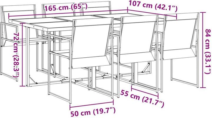 Produktbild vidaXL Garten Essgruppe