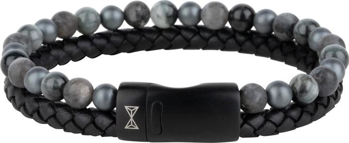 Immagine prodotto AZE Bracciale Combi String Trivor (19.50 cm, Acciaio inossidabile, Cuoio)
