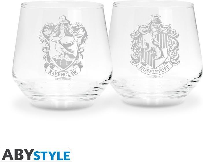 Actual product image 2 Glass Set Ravenclaw & Hufflepuff EUROPE x2 (0.30 l, 2 x)