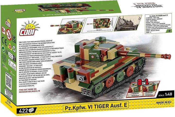 Actual product image Cobi H.C. WWII P.Z.KPFW VI Tiger Ausf. E