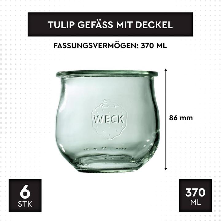 Produktbild Weck Mini-Tulpenglas (6 Stk., 0.37 l)