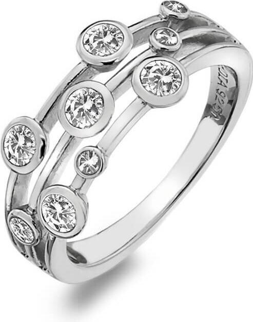 Immagine prodotto Hot Diamonds Anello di lusso in argento con topazio e diamante Willow DR207 - Circuito: 58 mm (18, 925 Argento)
