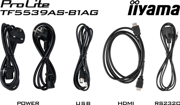 Actual product image iiyama 139cm (54.6") TF5539AS-B1AG 16:9 M-Touch 2xHDMI+Dp (3840 x 2160 Pixels, 54.60")