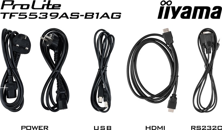 Produktbild iiyama 139cm (54,6") TF5539AS-B1AG 16:9 M-Touch 2xHDMI+Dp (3840 x 2160 Pixel, 54.60")