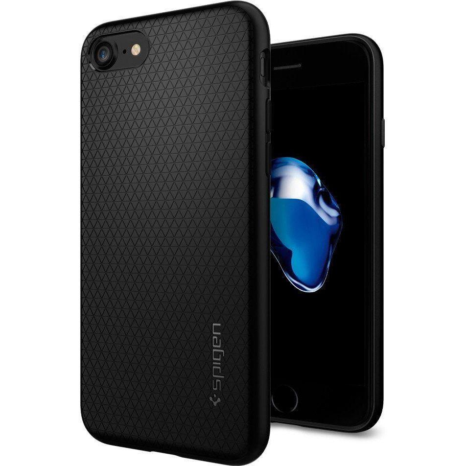 Spigen Case Liquid Air with iPhone 7/8. (Apple iPhone 7, Apple iPhone 8), Smartphone Hülle, Schwarz