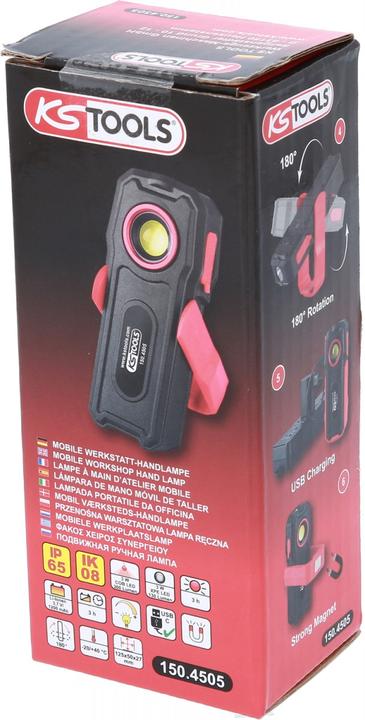 Image du produit KS Tools Lampe portative d'atelier mobile 300 lumens (130 lm)