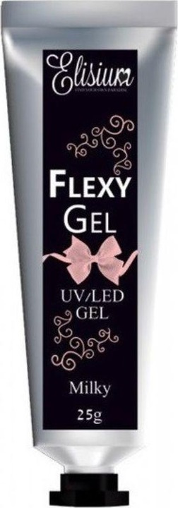 Actual product image Elisium Flexy Gel gel for nail extension Milky 25g (Hair gel)