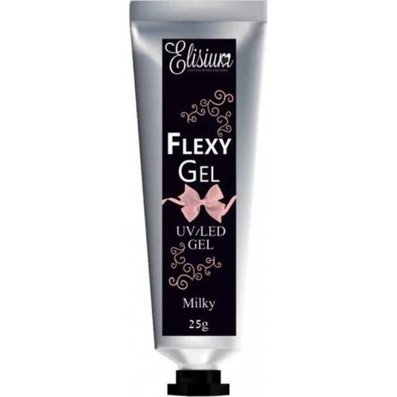 Elisium, Haargel + Haarwachs, Flexy Gel gel for nail extension Milky 25g (Haargel)