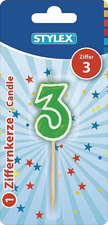 Actual product image Stylex Number candle digit '3 (1 pcs.)