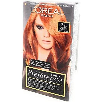 Thumbnail - L'Oréal Paris, Haarfarbe, L'Oréal Feria Preference Hair Dye 74 Mango Intensive Copper (74 Mango Intensive Copper)