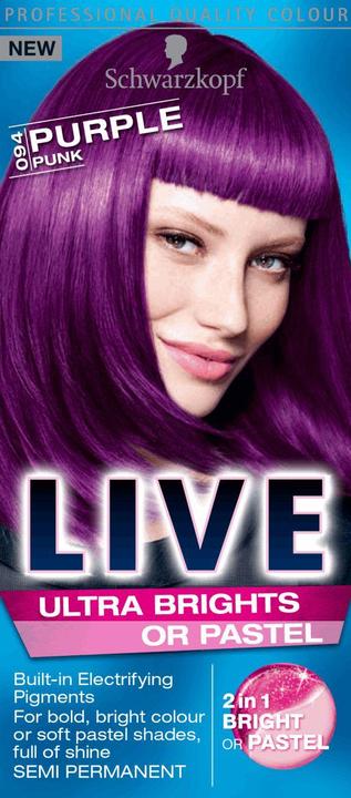 Productafbeelding Schwarzkopf Live Ultra Brights of Pastel Haarverf 094 Purple Punk (094 Violetinė Punk)
