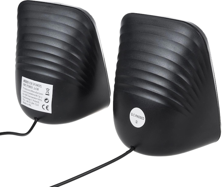 Image du produit Audiocore Enceinte noire AC835 + éclairage led