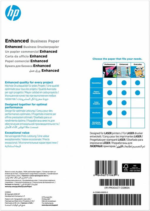 Energie-Label HP Cg965a (150 g/m², A4, 150 x)