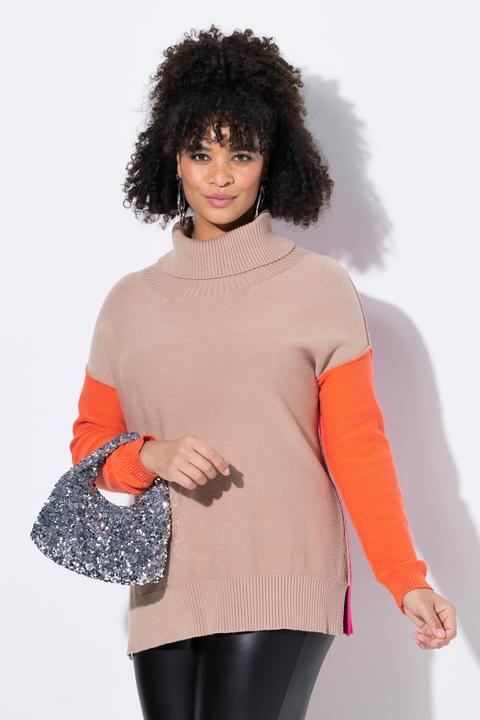 Actual product image Miamoda Pullover, oversized, Stehkragen, Colorblocking (58)