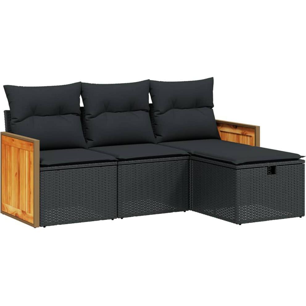 VidaXL, Gartenlounge, 10-tlg. Garten-Lounge-Set mit Kissen