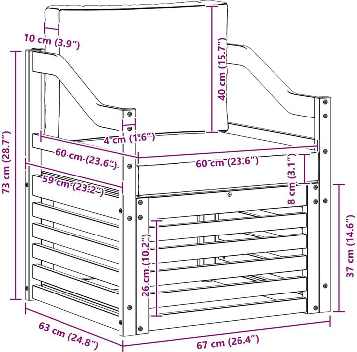 Produktbild vidaXL Outdoor-Sofa