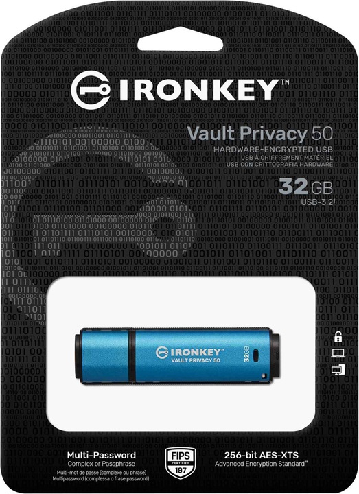 Actual product image Kingston IronKey Vault Privacy 50 (32 GB, USB-A, USB 3.2)