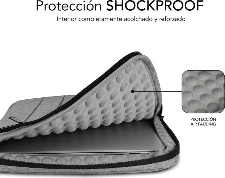 Produktbild Subblim FUNDA PORTATIL AIR PADDING 360 SLEEVE 15,6" LIGHT GREY (15.60", Universal)