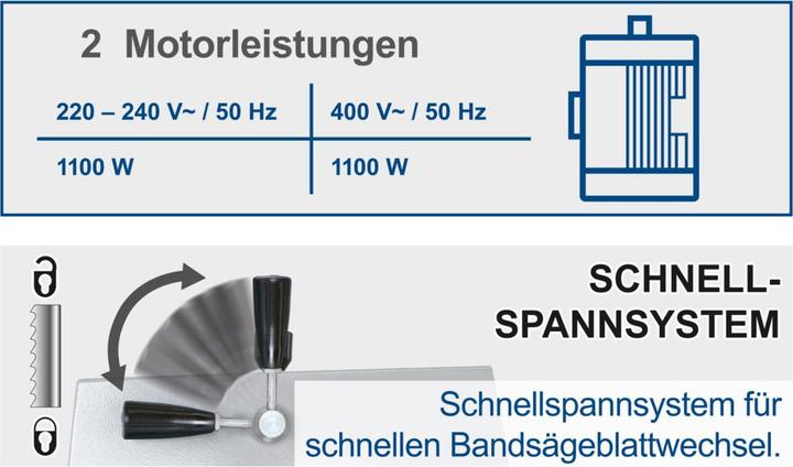 Produktbild Scheppach BASA3 Bandsäge 400V 50Hz 700W - 205mm (Bandsäge)