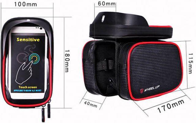 Actual product image Wheel Up Bike mount for cell phones up to 6.2 inch