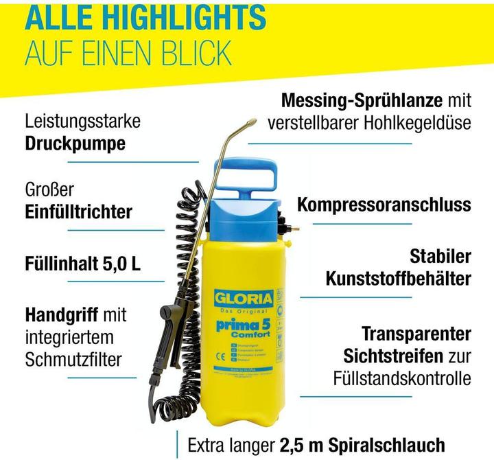 Produktbild Gloria Haus und Garten Prima 5 Comfo (5 l)