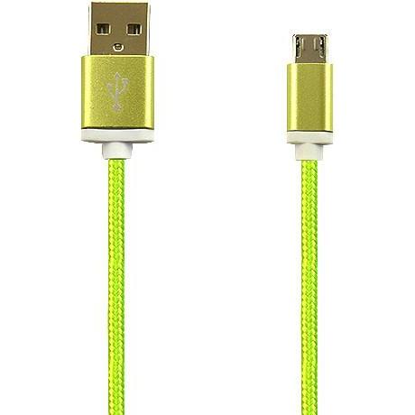 NoName Economy Usb-Kabel Micro Nylon Lila 1,5 m Lila (1.50 m), Cavo USB