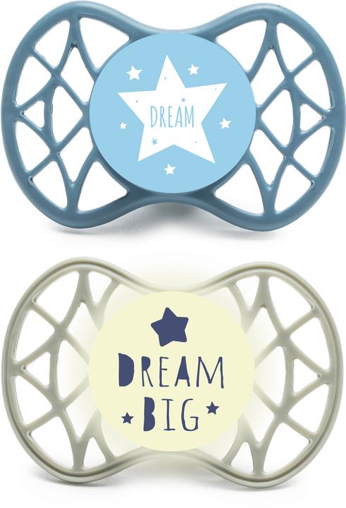 Nuvita Air 55 Schnuller Sym 0m Male Dream Big (2x, 0 - 6 Monate)